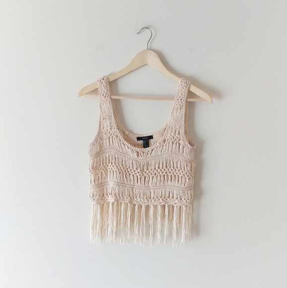 Forever 21 Tops - Forever21 Crochet Crop Tank Top Forever 21 Tops - Forever21 Crochet Crop Tank Top
